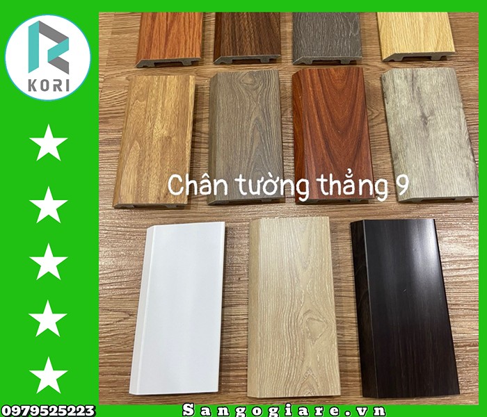 Mẫu len phào chân tường phẳng