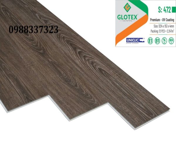 Sàn nhựa hèm khóa 4mm Glotex S472