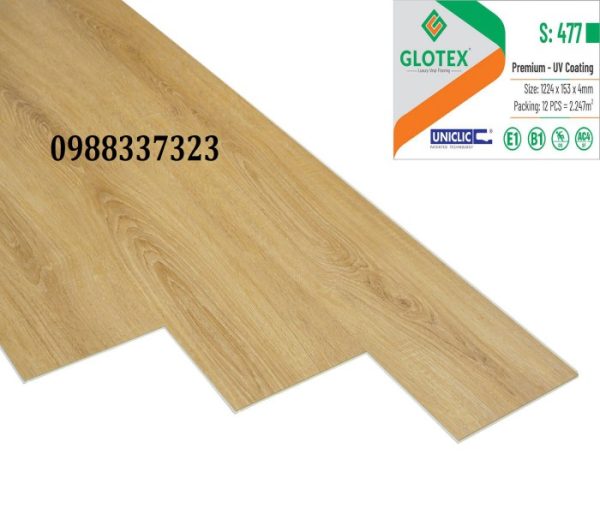 Sàn nhựa hèm khóa 4mm Glotex S477