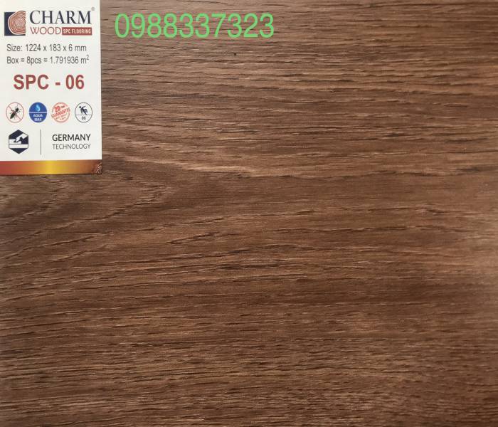 Sàn nhựa Charm Wood 6mm-SPC06