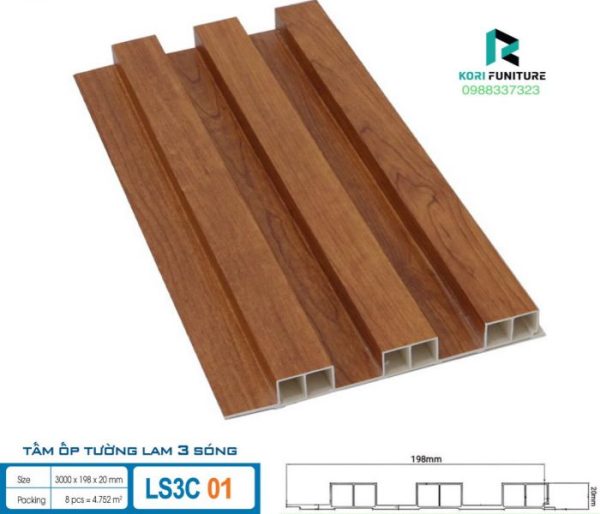 Tấm Ốp Tường HoBi Wood LS3C 01