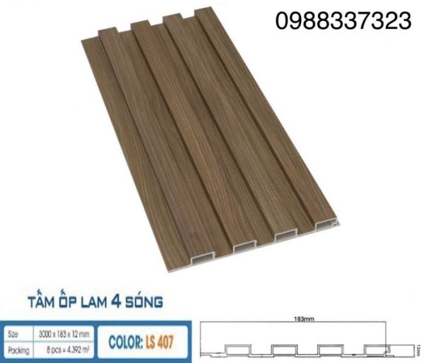 Tấm Ốp Lam 4 Sóng Hobiwood LS407