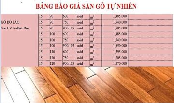 Giá Sàn Gỗ Tự Nhiên