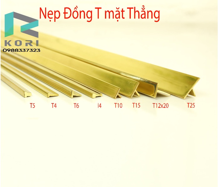 Nẹp Đồng T mặt phẳng