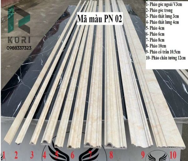 Phào chỉ pvc vân đá PN02