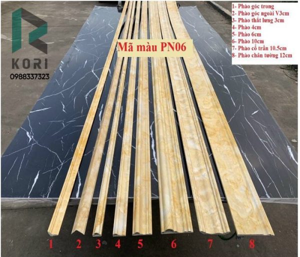 Phào chỉ pvc vân đá PN06