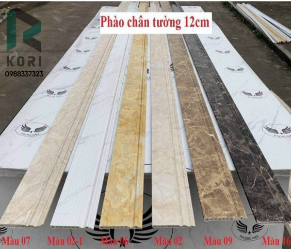 Phào len chân tường pvc vân đá