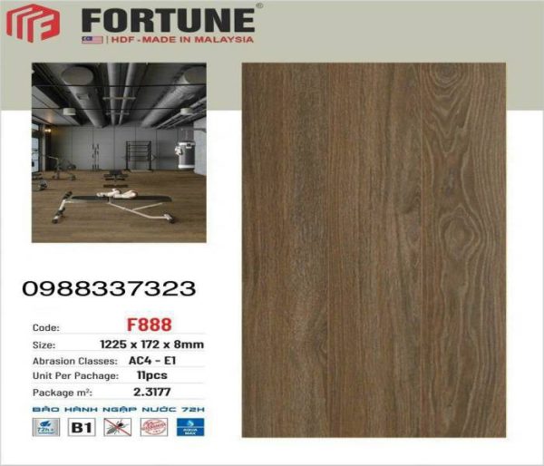 Sàn Gỗ Fortune F888 8mm