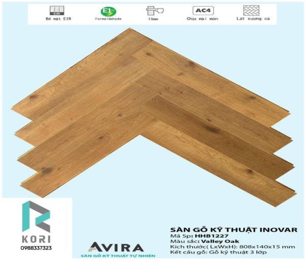 Sàn Gỗ Xương Cá Inovar HHB1227