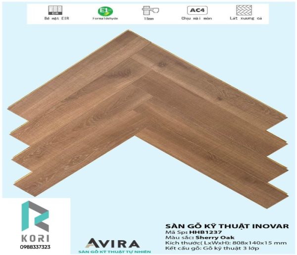 Sàn Gỗ Xương Cá Inovar HHB1237