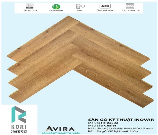 Sàn Gỗ Xương Cá Inovar HHB2532