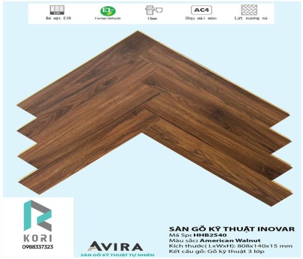 Sàn Gỗ Xương Cá Inovar HHB2540