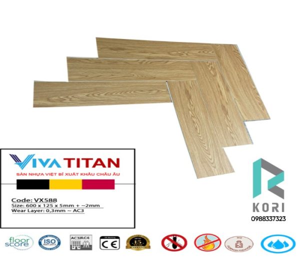 Sàn Nhựa Xương Cá Viva Titan VX588