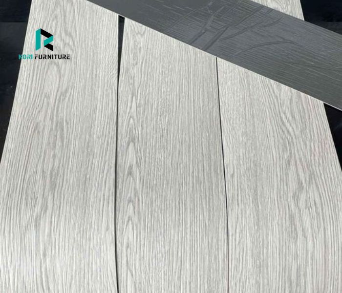 Sàn nhựa giả gỗ màu trắng