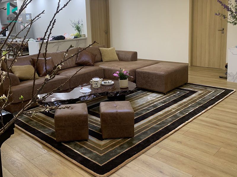 Sử dụng thảm ở phòng khách