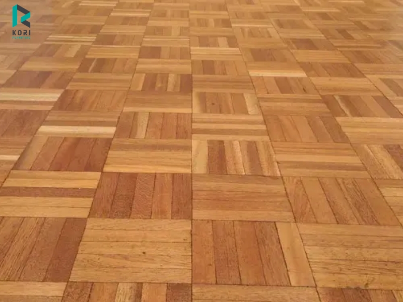 Kiểu lát sàn gỗ khung viền tăng tính nghệ thuật cho nội thất