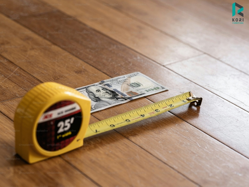 Thước dây để đo kích thước sàn gỗ